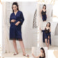 3 Pcs Nighty Silky Gown + Top + Short Set (Code 11)