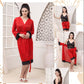 3 Pcs Nighty Silky Gown + Top + Short Set (Code 11)