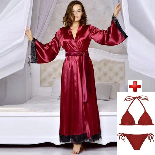 LONG GOWN NIGHTY + BIKINI SET