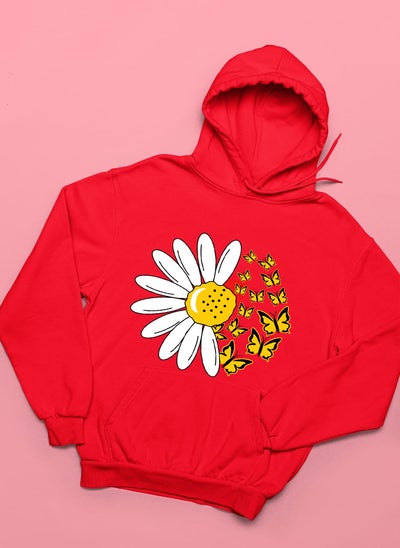 FLORAL BUTTERFLY KANGROO HOODIE