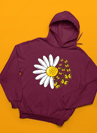 FLORAL BUTTERFLY KANGROO HOODIE