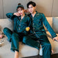 Couple Satin Silk Button Home Wear Set